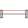 Cadre de banc de travail Noir et rouge mat 180x57x79 cm Métal 549128549128