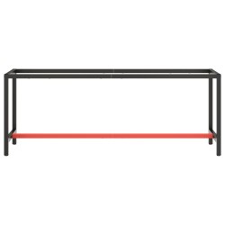 Cadre banc de travail Noir mat et rouge mat 210x50x79 cm Métal 549131549131