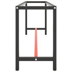 Cadre banc de travail Noir mat et rouge mat 210x50x79 cm Métal 549131549131