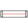 Cadre banc de travail Noir mat et rouge mat 210x50x79 cm Métal 549131549131