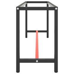 Cadre de banc de travail Noir et rouge mat 190x50x79 cm Métal 549132549132