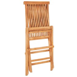 Ensemble de bistro 3pcs avec coussins taupe Bois de teck massif 549133549133