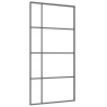 Porte coulissante Verre ESG et aluminium 102,5x205 cm Noir 549136549136