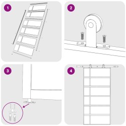 Porte coulissante Verre ESG et aluminium 102,5x205 cm Noir 549136549136