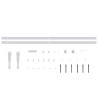 Kit mini de porte d'armoire coulissante Acier au carbone Blanc 549138549138