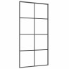 Porte coulissante Noir 102,5x205 cm Verre ESG et aluminium 549143549143
