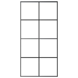Porte coulissante Noir 102,5x205 cm Verre ESG et aluminium 549143549143
