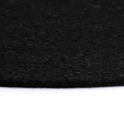 Napperons 4 pcs Noir Plain 38 cm Rond Coton  549153549153