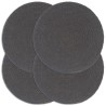 Napperons 4 pcs Gris foncé Plain 38 cm Rond Coton  549154549154