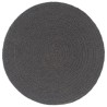Napperons 4 pcs Gris foncé Plain 38 cm Rond Coton  549154549154