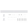 Kit mini de porte d'armoire coulissante Acier au carbone Blanc 549156549156