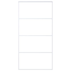 Porte coulissante Verre ESG et aluminium 102,5x205 cm Blanc 549159549159