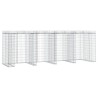Mur de gabion pour poubelle 350x91x120 cm fer galvanisé 549166549166