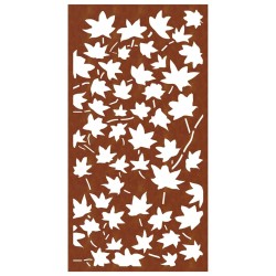 Décoration murale jardin 105x55 cm acier corten design feuille 549193549193