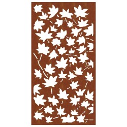 Décoration murale jardin 105x55 cm acier corten design feuille 549193549193