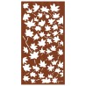 Décoration murale jardin 105x55 cm acier corten design feuille 549193549193