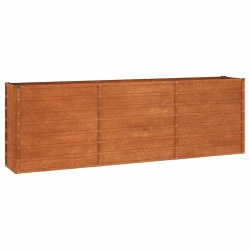 Lit surélevé de jardin rouillé 240x40x77 cm acier corten 549194549194