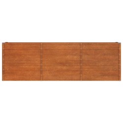 Lit surélevé de jardin rouillé 240x40x77 cm acier corten 549194549194