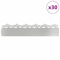Bordures de pelouse 30 pcs Argent 103 x 0,05 x 22 cm 549207549207