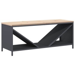 Étagère à bois de chauffage avec plateau en bois anthracite 549209549209