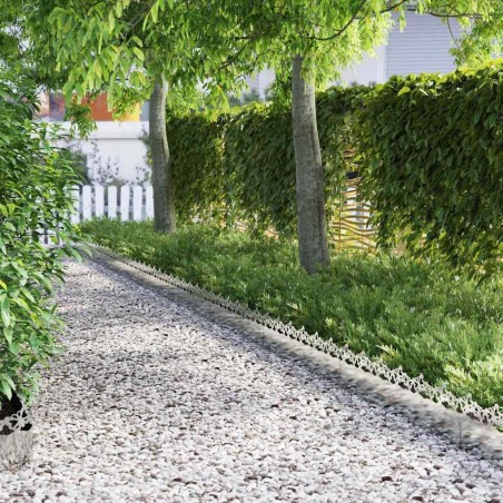 Bordures de pelouse 20 pcs Argent 103 x 0,05 x 22 cm 549214549214