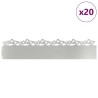 Bordures de pelouse 20 pcs Argent 103 x 0,05 x 22 cm 549214549214