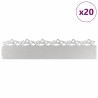 Bordures de pelouse 20 pcs Argent 103 x 0,05 x 22 cm 549217549217