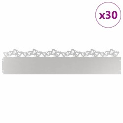 Bordures de pelouse 30 pcs Argent 103 x 0,05 x 22 cm 549218549218