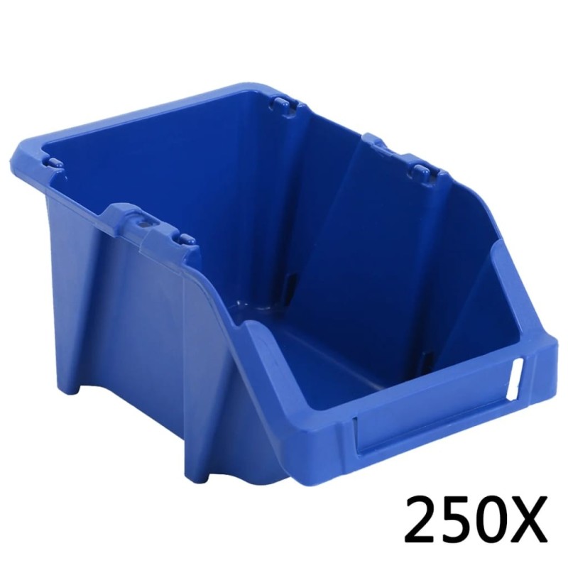 Bac de rangement empilable 250 pcs 103x165x76 mm Bleu 549223549223
