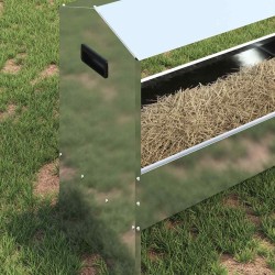 Trough d'alimentation pour le bétail Argent 79 x 35 x 62 cm 549228549228