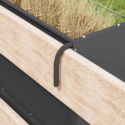 Distributeur de Foin Noir 71 x 33 x 70 cm Acier Laminé à Froid 549229549229