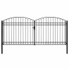 Portail de clôture Assen à double porte avec arc en acier 400x200 cm 549231549231