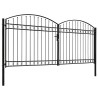 Portail de clôture Assen à double porte avec arc en acier 400x200 cm 549231549231