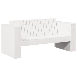 Canapé de jardin Blanc 134 x 60 x 62 cm Bois de pin massif 549251549251