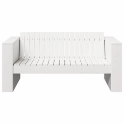 Canapé de jardin Blanc 134 x 60 x 62 cm Bois de pin massif 549251549251