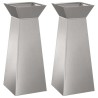 Jardinière à pilier 2 pcs Argent 40 x 40 x 100 cm 549263549263