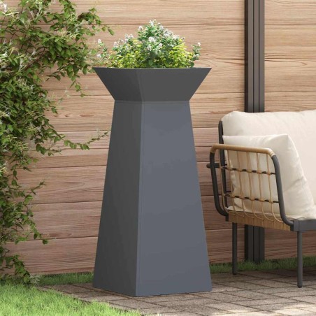 Jardinière à pilier 2 pcs Anthracite 40 x 40 x 100 cm 549276549276