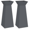 Jardinière à pilier 2 pcs Anthracite 40 x 40 x 100 cm 549276549276