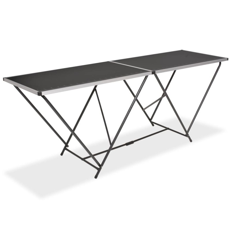 Table pliable de collage MDF et aluminium 200 x 60 x 78 cm 549280549280