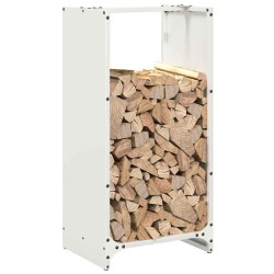 Portant de bois chauffage blanc 40x30x80 cm 549284549284