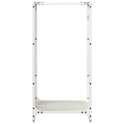 Portant de bois chauffage blanc 40x30x80 cm 549284549284