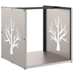 Étagère à bois 40x40x40 cm acier résistant aux intempéries 549290549290