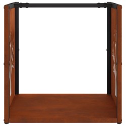 Étagère à bois 40x40x40 cm acier résistant aux intempéries 549290549290