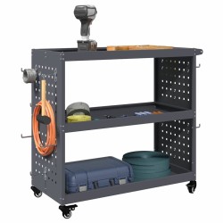 Chariot à outils avec étagère Anthracite 75 x 35 x 73 cm 549296549296