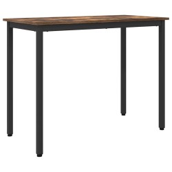 table Chêne fumé 100 x 50 x 76,5 cm Bois d'ingénierie et acier 549313549313