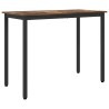 table Chêne fumé 100 x 50 x 76,5 cm Bois d'ingénierie et acier 549313549313