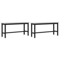 Banc de salle à manger 2 pcs Gris Sonoma 100 x 32,5 x 48,5 cm 549316549316
