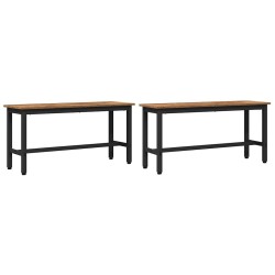 Banc de salle à manger 2 pcs Bois ancien 100 x 32,5 x 48,5 cm 549318549318