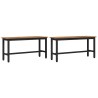 Banc de salle à manger 2 pcs Bois ancien 100 x 32,5 x 48,5 cm 549318549318