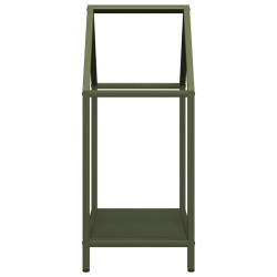 Portant de bois chauffage vert olive 40x25x60 cm 549322549322